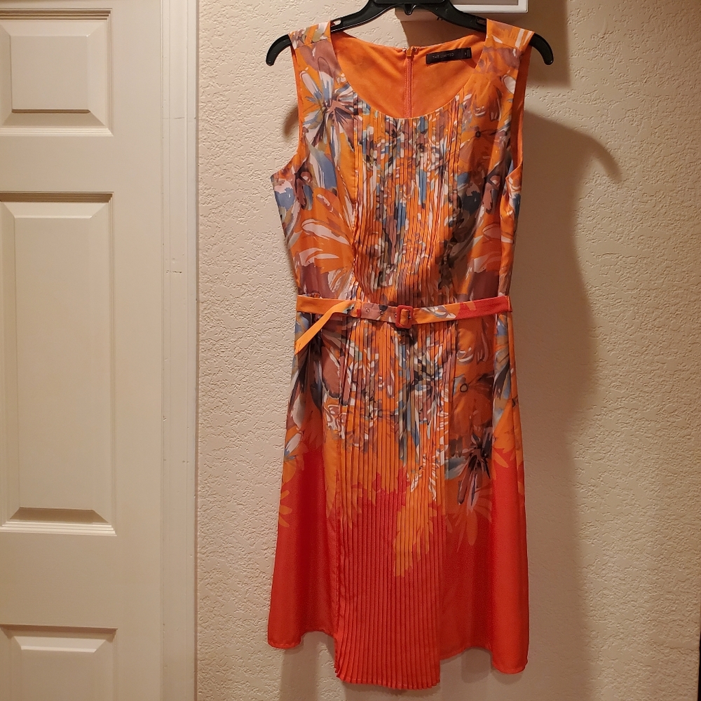 Limited orange floral dress